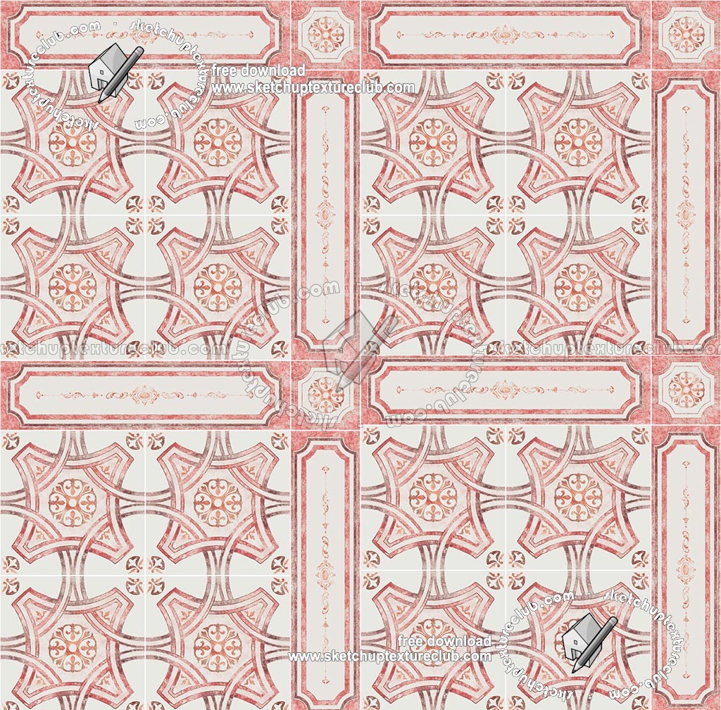 Textures   -   ARCHITECTURE   -   TILES INTERIOR   -   Ornate tiles   -   Geometric patterns  - Ceramic floor tile geometric patterns texture seamless 18888 (seamless)