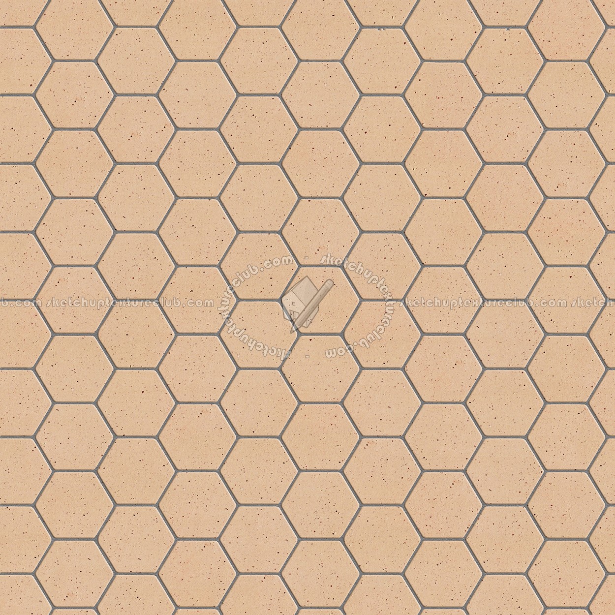 Textures - ARCHITECTURE - TILES INTERIOR - Terracotta tiles - Tuscany hexagonal terracotta sanded rose tile texture seamless 16040 (seamless)