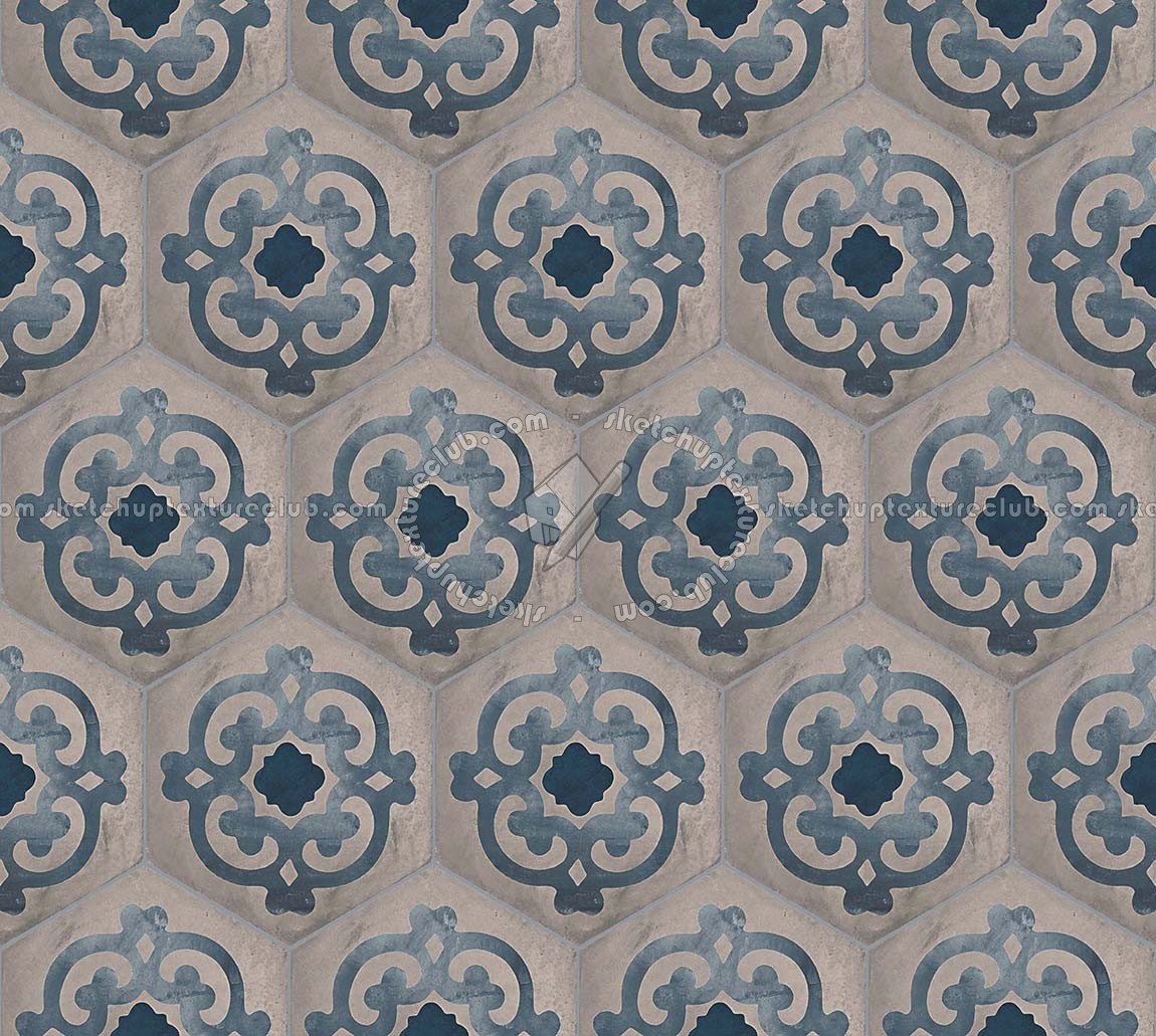 Textures   -   ARCHITECTURE   -   TILES INTERIOR   -   Hexagonal mixed  - Concrete hexagonal tile texture seamless 20288 (seamless)