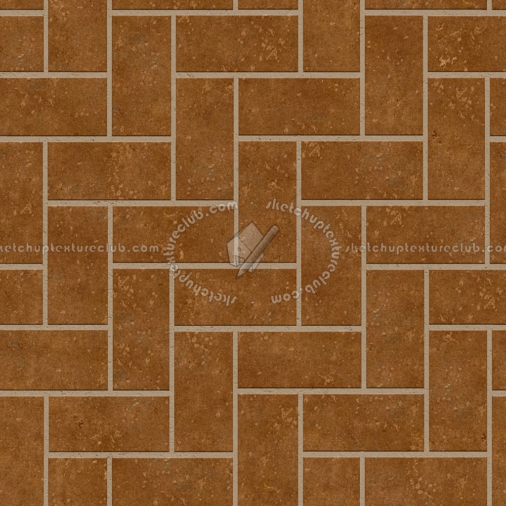 Textures   -   ARCHITECTURE   -   PAVING OUTDOOR   -   Terracotta   -   Herringbone  - Cotto paving herringbone outdoor texture seamless 06756 (seamless)
