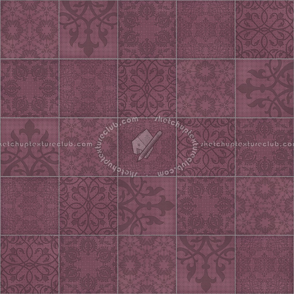 Textures - ARCHITECTURE - TILES INTERIOR - Ornate tiles - Patchwork - Patchwork tile texture seamless 16618 (seamless)