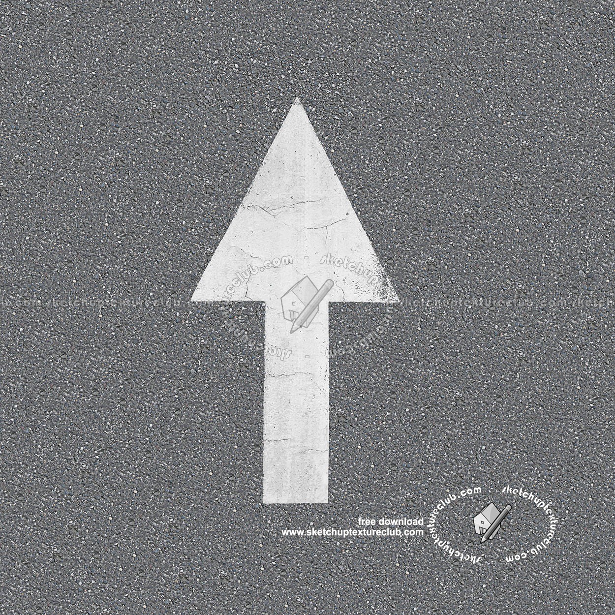 Textures - ARCHITECTURE - ROADS - Roads Markings - Road markings arrow texture seamless 18767 (seamless)