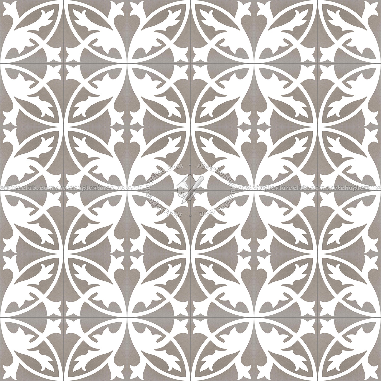 Textures - ARCHITECTURE - TILES INTERIOR - Cement - Encaustic - Encaustic - Traditional encaustic cement ornate tile texture seamless 13465 (seamless)
