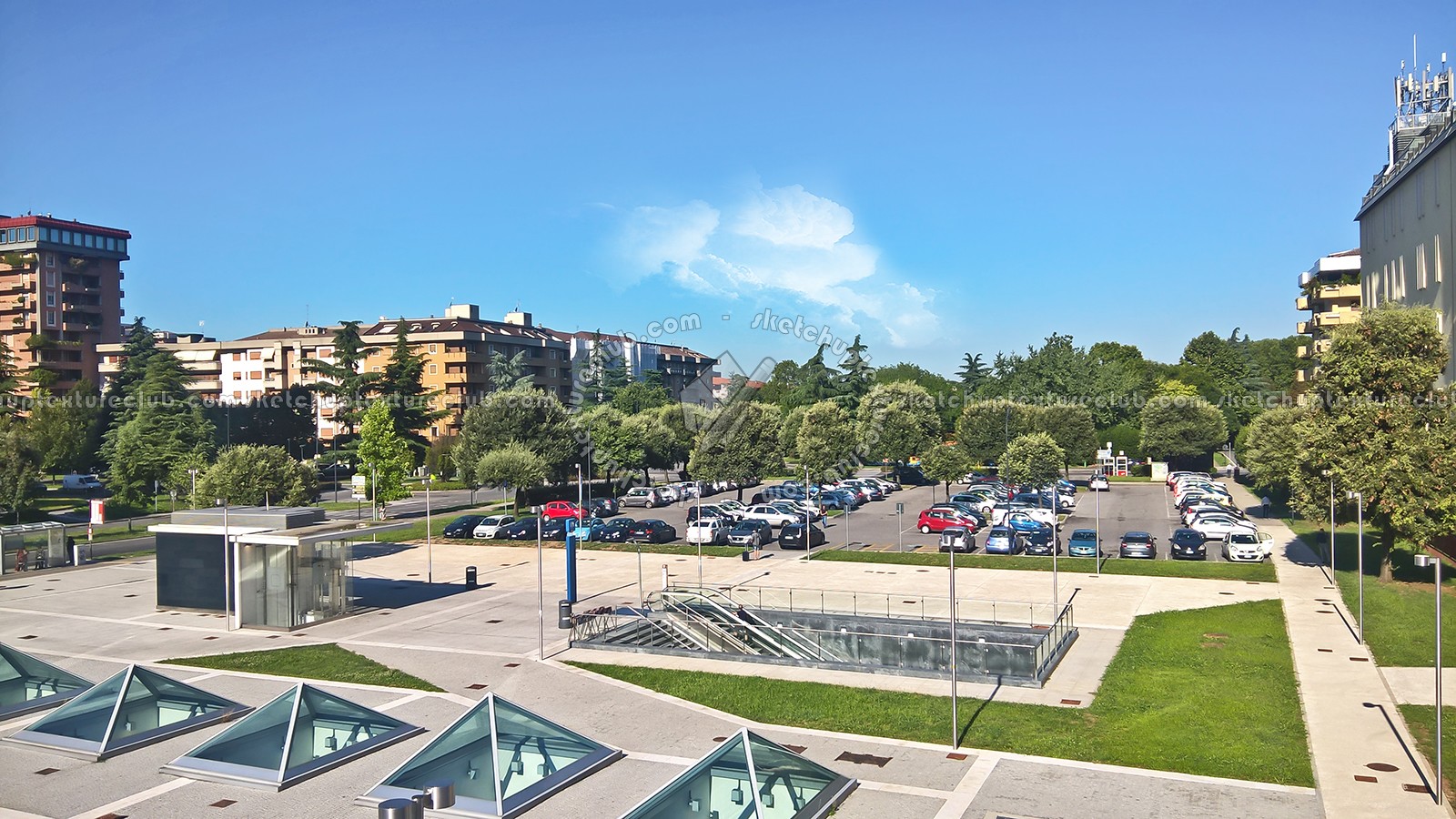 Textures   -   BACKGROUNDS &amp; LANDSCAPES   -   CITY &amp; TOWNS  - Brescia italy city square landscape 17597