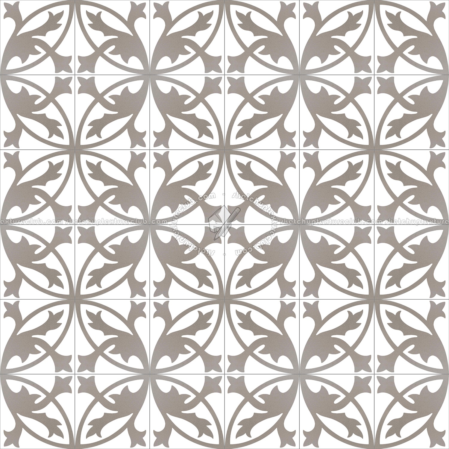 Textures - ARCHITECTURE - TILES INTERIOR - Cement - Encaustic - Encaustic - Traditional encaustic cement ornate tile texture seamless 13466 (seamless)