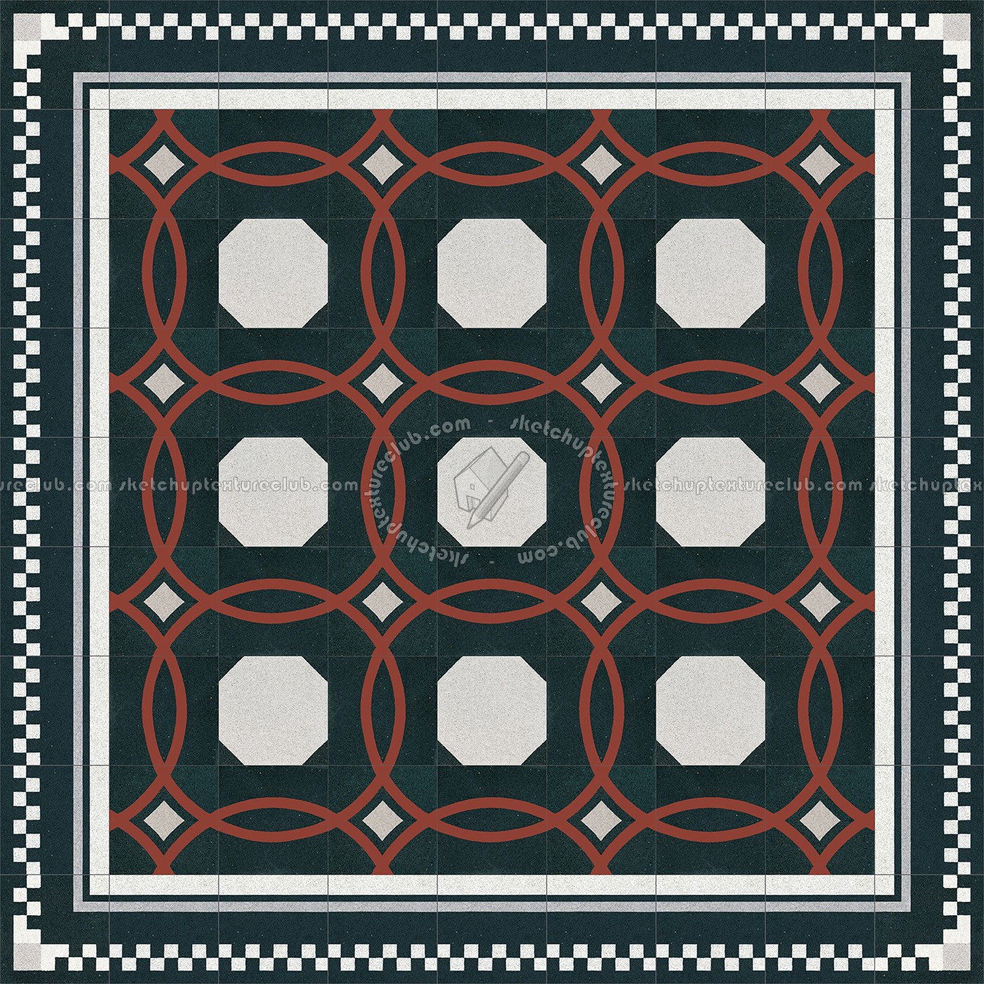 Textures   -   ARCHITECTURE   -   TILES INTERIOR   -   Cement - Encaustic   -   Cement  - Cement concrete tile texture seamless 13347 (seamless)