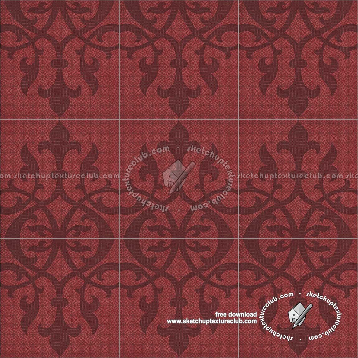Textures   -   ARCHITECTURE   -   TILES INTERIOR   -   Ornate tiles   -   Mixed patterns  - Ceramic ornate tile texture seamless 20260 (seamless)