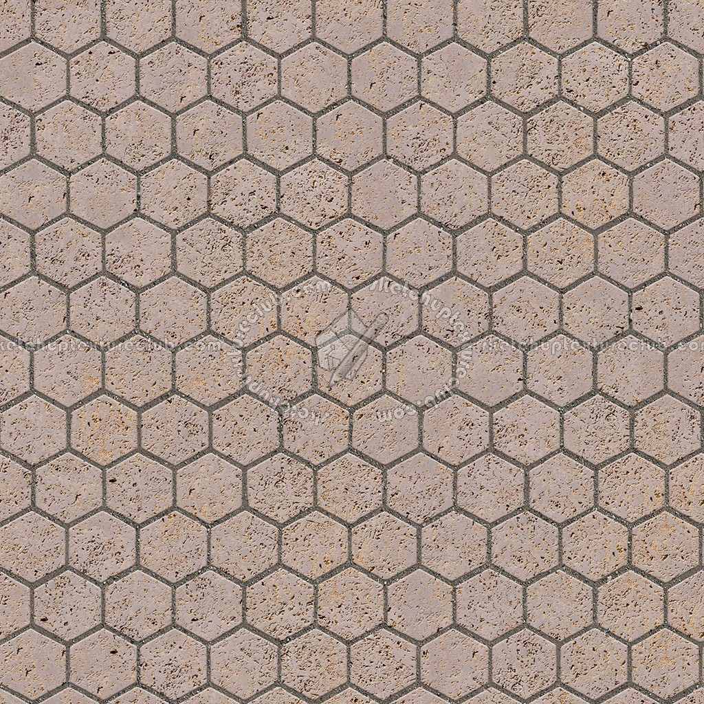 Textures   -   ARCHITECTURE   -   PAVING OUTDOOR   -   Hexagonal  - Sednstone paving outdoor hexagonal texture seamless 06014 (seamless)