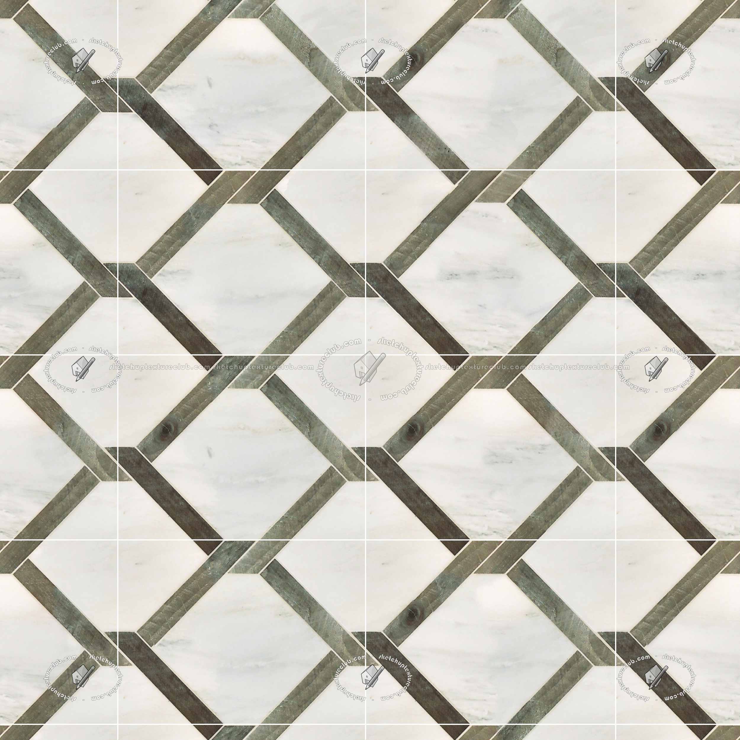 Textures   -   ARCHITECTURE   -   TILES INTERIOR   -   Marble tiles   -   Marble geometric patterns  - White floor marble and wood texture seamless 21145 (seamless)