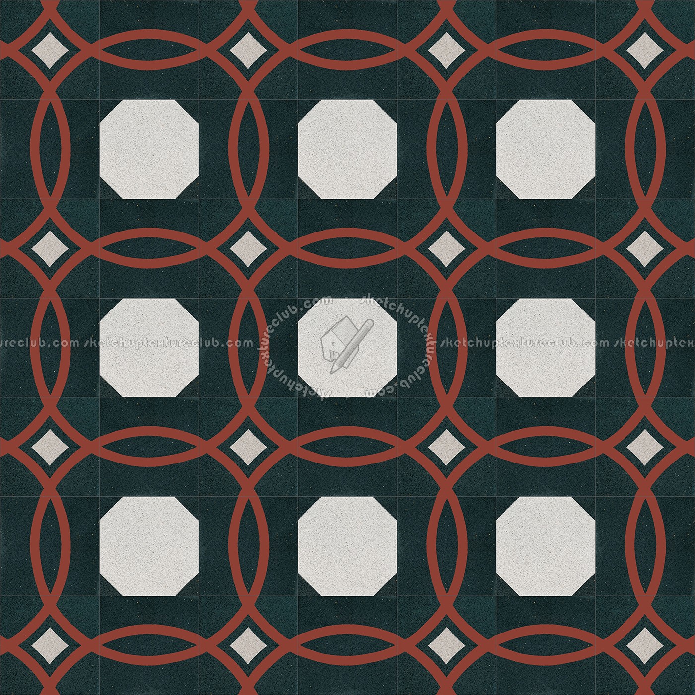 Textures   -   ARCHITECTURE   -   TILES INTERIOR   -   Cement - Encaustic   -   Cement  - Cement concrete tile texture seamless 13348 (seamless)