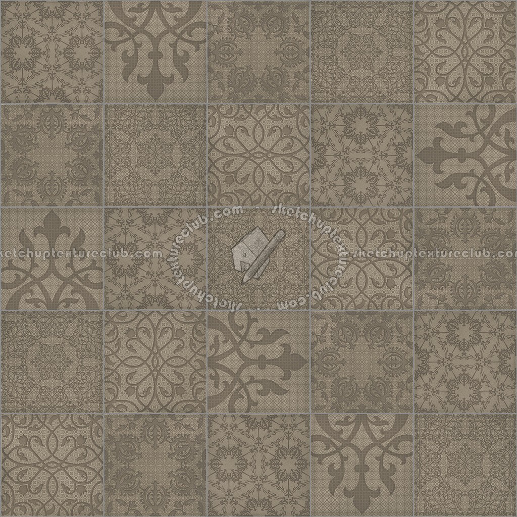 Textures   -   ARCHITECTURE   -   TILES INTERIOR   -   Ornate tiles   -   Patchwork  - Patchwork tile texture seamless 16621 (seamless)