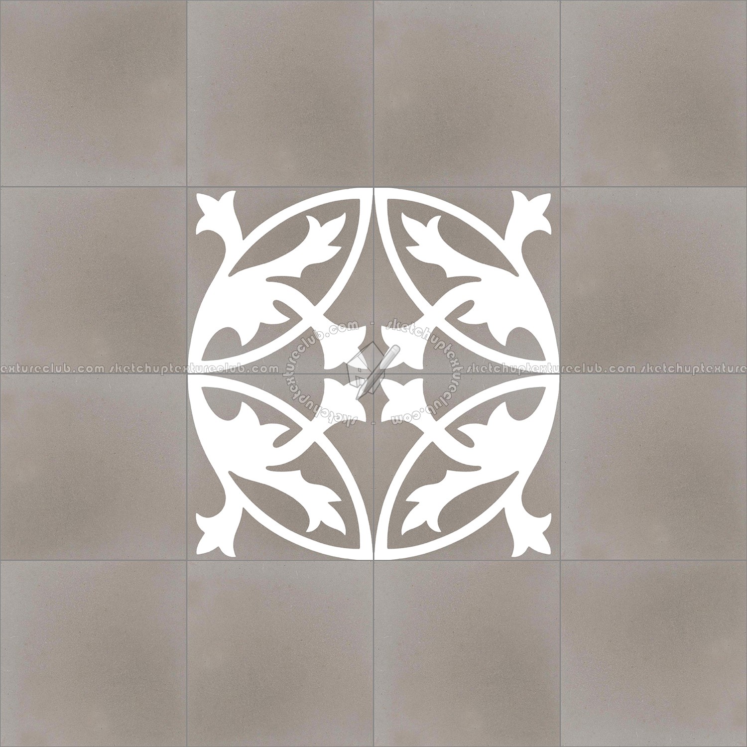 Textures - ARCHITECTURE - TILES INTERIOR - Cement - Encaustic - Encaustic - Traditional encaustic cement ornate tile texture seamless 13468 (seamless)