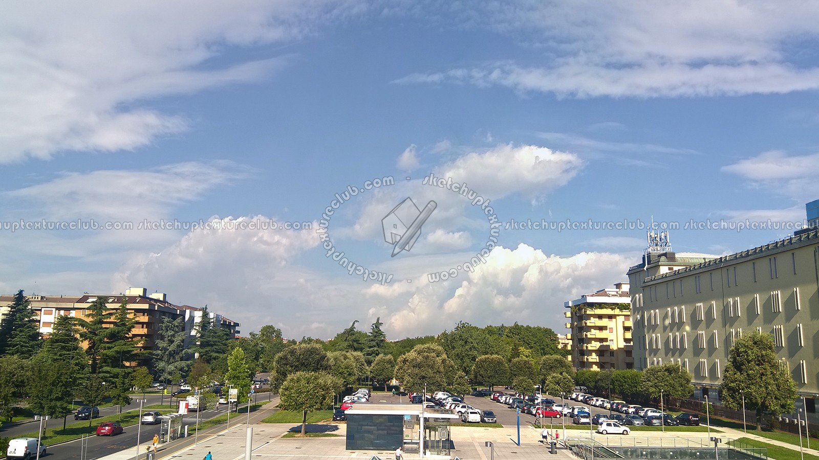 Textures - BACKGROUNDS & LANDSCAPES - CITY & TOWNS - Brescia italy city square landscape 17600