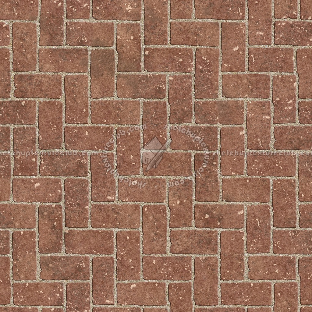 Textures - ARCHITECTURE - PAVING OUTDOOR - Terracotta - Herringbone - Cotto paving herringbone outdoor texture seamless 06760 (seamless)