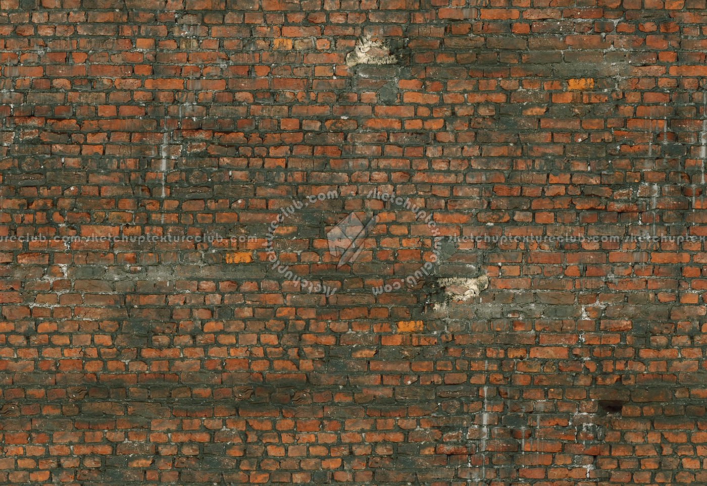 Textures   -   ARCHITECTURE   -   BRICKS   -   Damaged bricks  - Damaged bricks texture seamless 00136 (seamless)