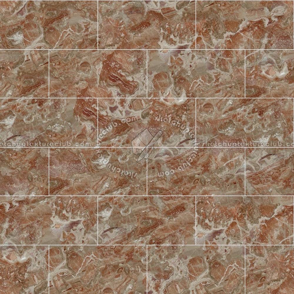 Textures   -   ARCHITECTURE   -   TILES INTERIOR   -   Marble tiles   -   Red  - Breccia damasked red marble floor tile texture seamless 14618 (seamless)