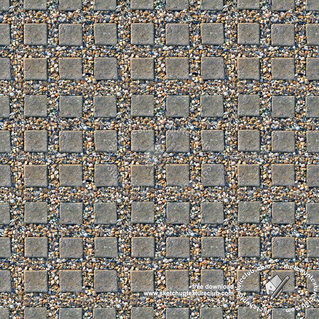 Textures - ARCHITECTURE - PAVING OUTDOOR - Parks Paving - Cobblestone park paving texture seamless 18698 (seamless)