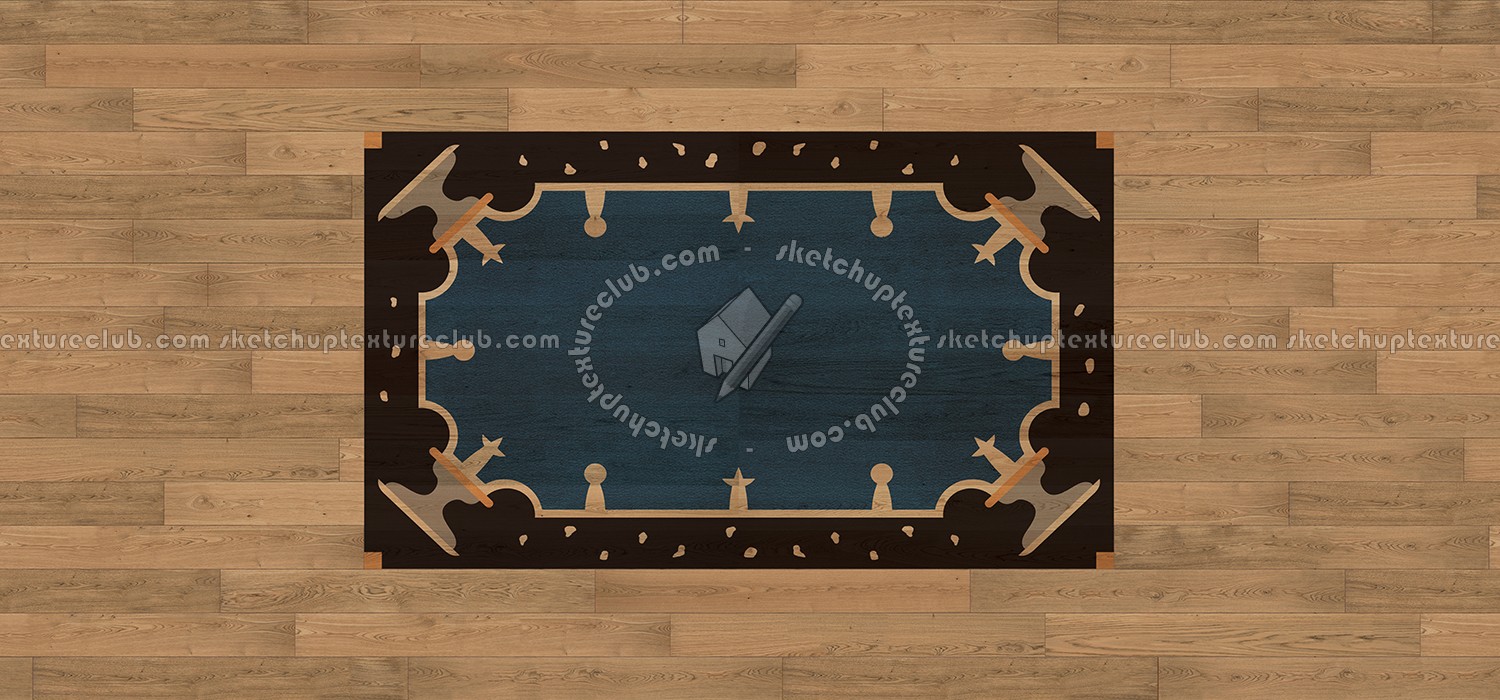 Textures - ARCHITECTURE - WOOD FLOORS - Decorated - Parquet decorated carpet 150x240 texture seamless 04660 (seamless)