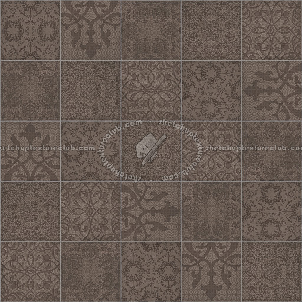 Textures - ARCHITECTURE - TILES INTERIOR - Ornate tiles - Patchwork - Patchwork tile texture seamless 16623 (seamless)
