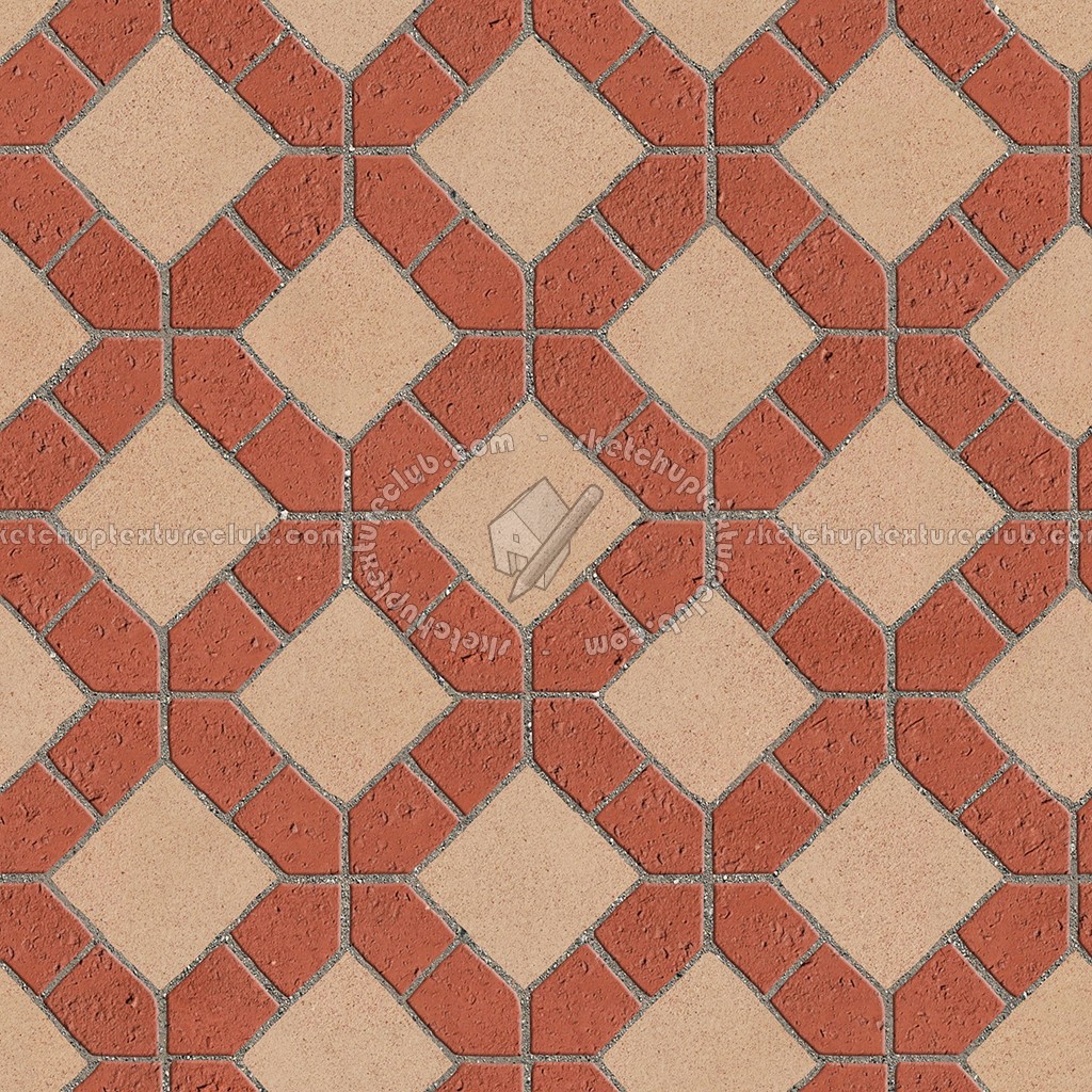 Textures - ARCHITECTURE - PAVING OUTDOOR - Terracotta - Blocks mixed - Paving cotto mixed size texture seamless 06602 (seamless)