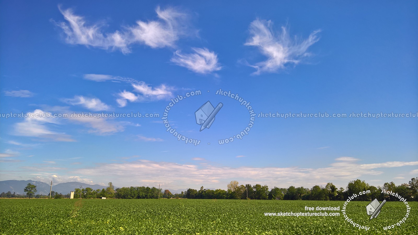 Textures   -   BACKGROUNDS &amp; LANDSCAPES   -   SKY &amp; CLOUDS  - Sky with rural background 17919