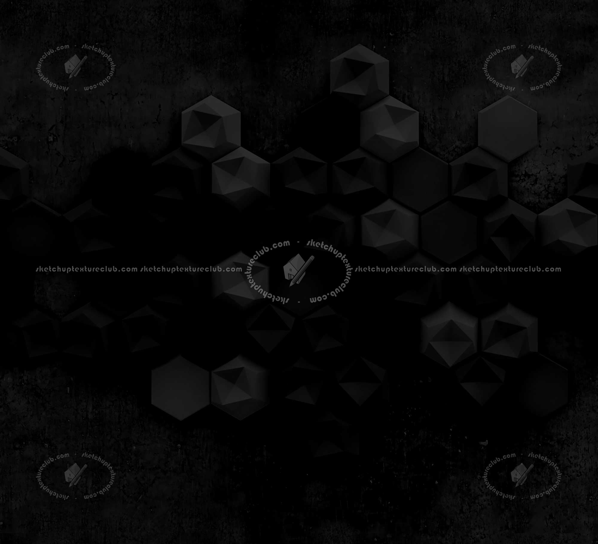 Textures   -   ARCHITECTURE   -   TILES INTERIOR   -   Hexagonal mixed  - Concrete hexagonal wall tile panel texture seamless 20899 - Specular