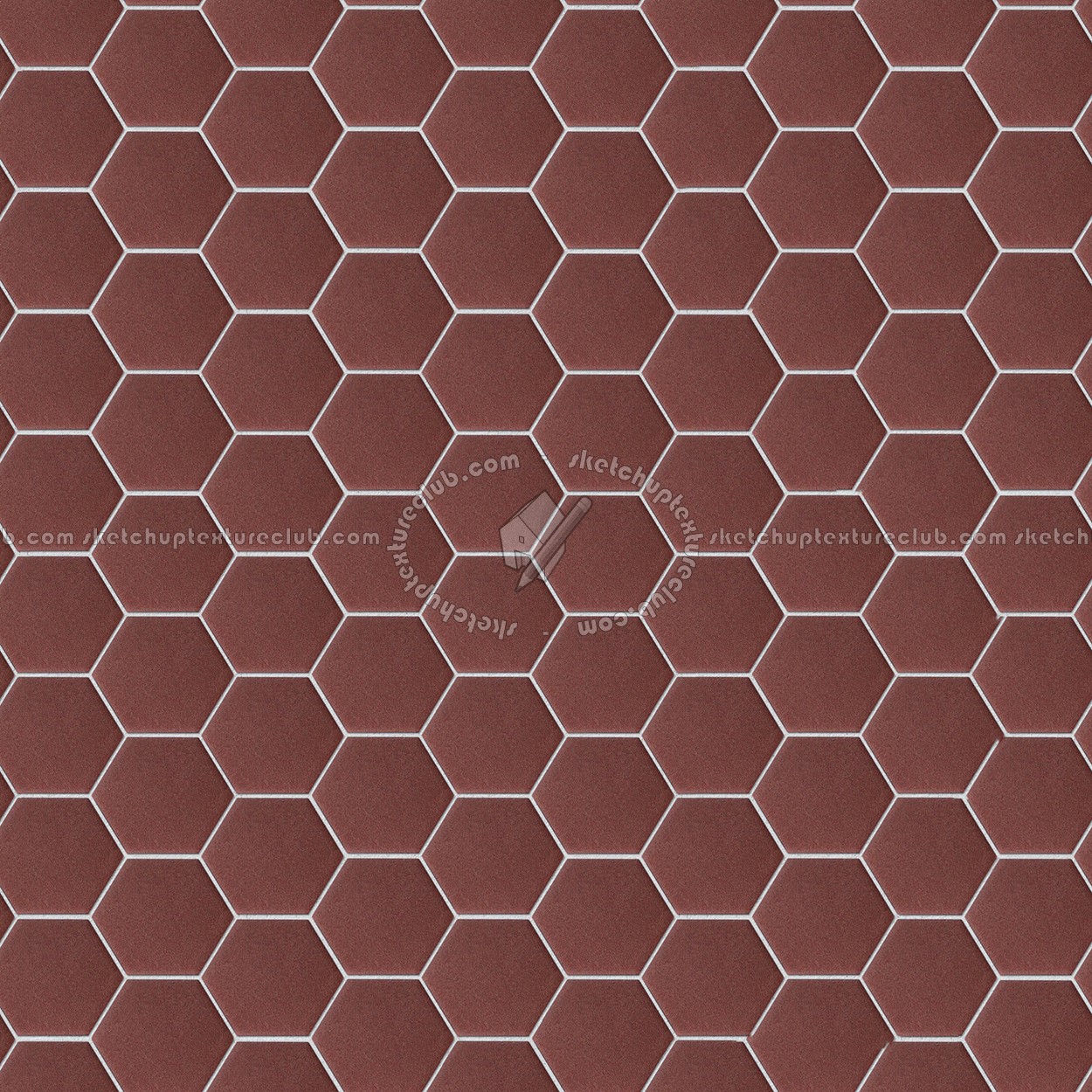 Textures - ARCHITECTURE - TILES INTERIOR - Terracotta tiles - Hexagonal terracotta tile texture seamless 16046 (seamless)