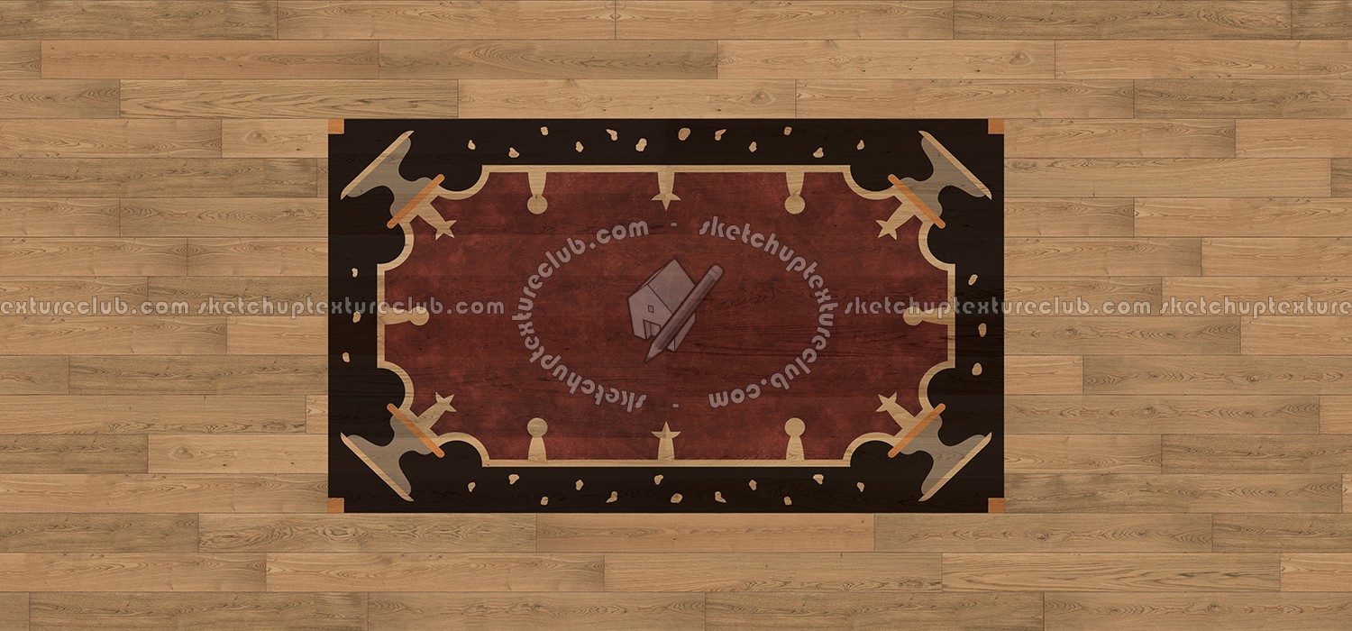 Textures - ARCHITECTURE - WOOD FLOORS - Decorated - Parquet decorated carpet 150x240 texture seamless 04662 (seamless)