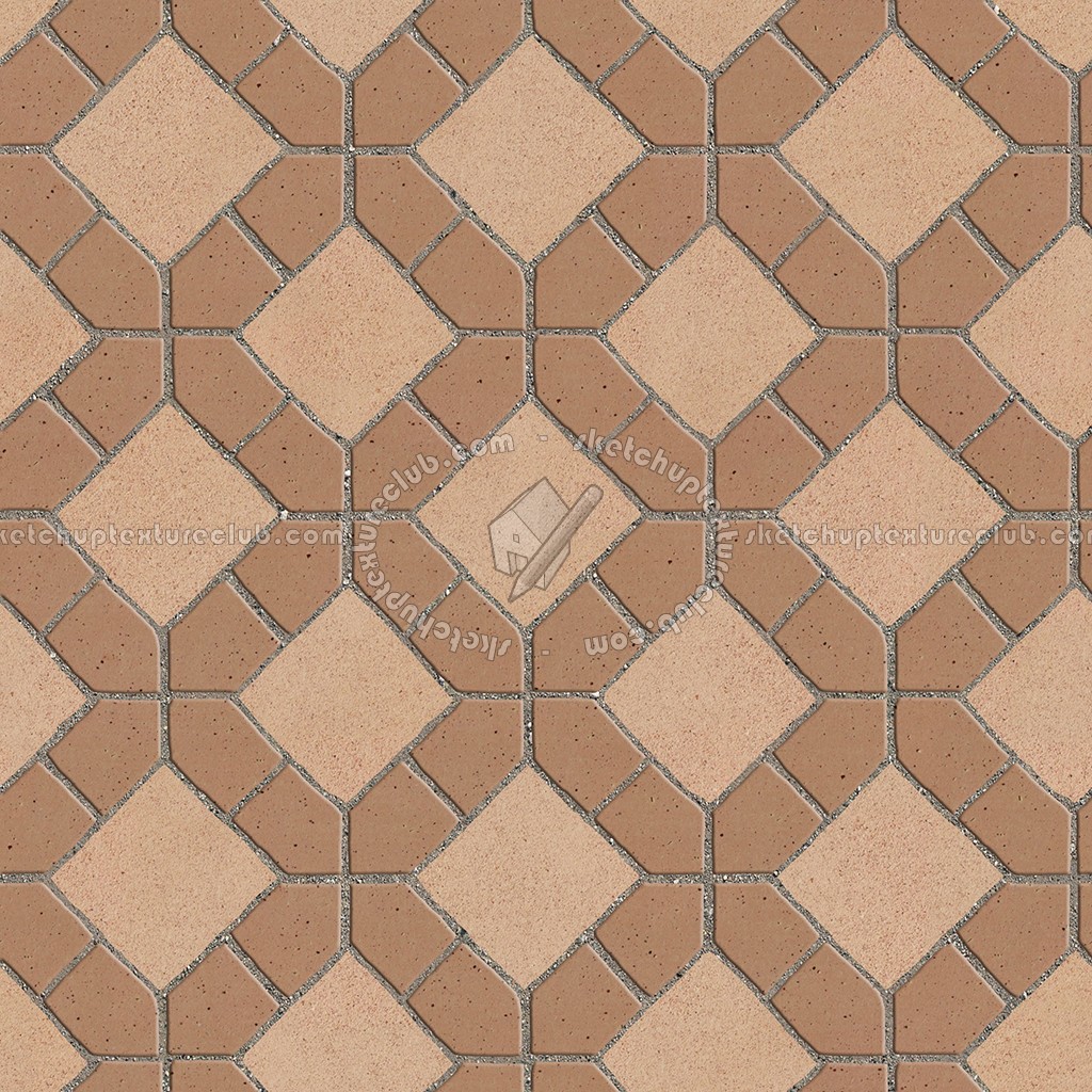 Textures - ARCHITECTURE - PAVING OUTDOOR - Terracotta - Blocks mixed - Paving cotto mixed size texture seamless 06604 (seamless)