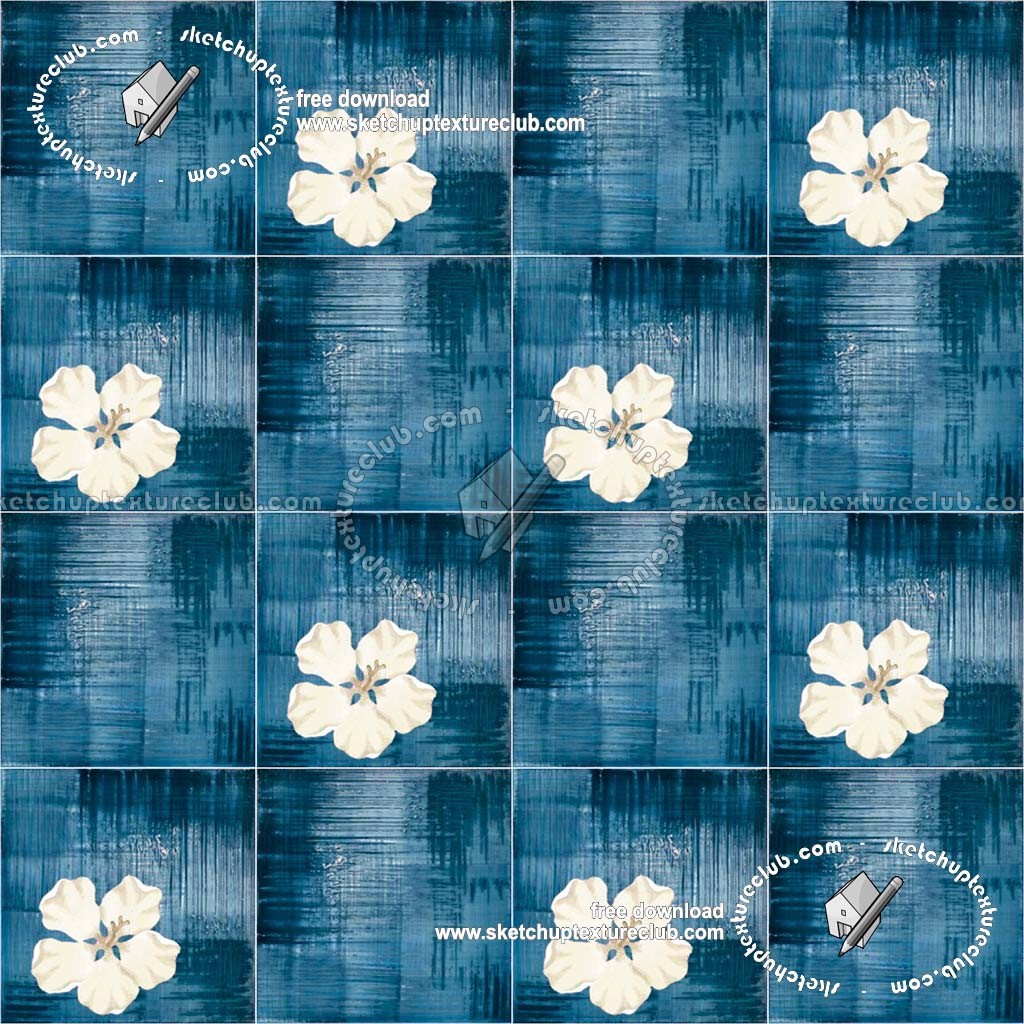 Textures   -   ARCHITECTURE   -   TILES INTERIOR   -   Ornate tiles   -   Floral tiles  - Ceramic floral tiles texture seamless 19200 (seamless)