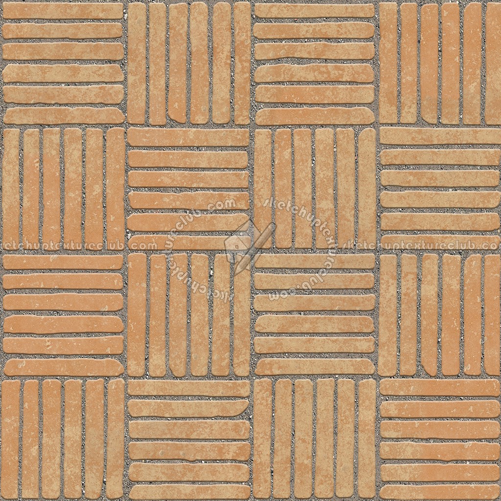 Textures - ARCHITECTURE - PAVING OUTDOOR - Terracotta - Blocks regular - Cotto paving outdoor regular blocks texture seamless 06676 (seamless)