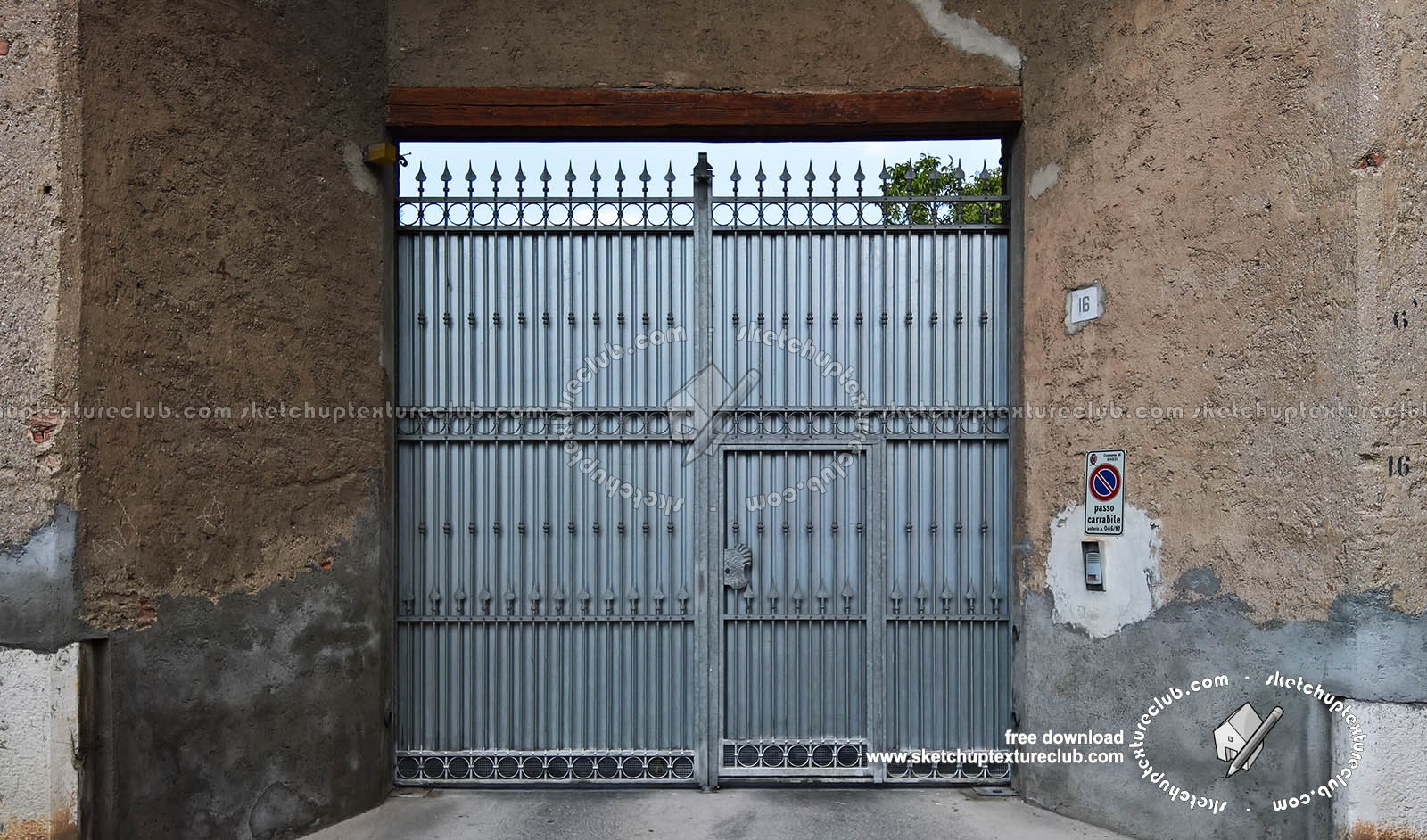 Textures   -   ARCHITECTURE   -   BUILDINGS   -   Gates  - Metal entrance gate texture 18604