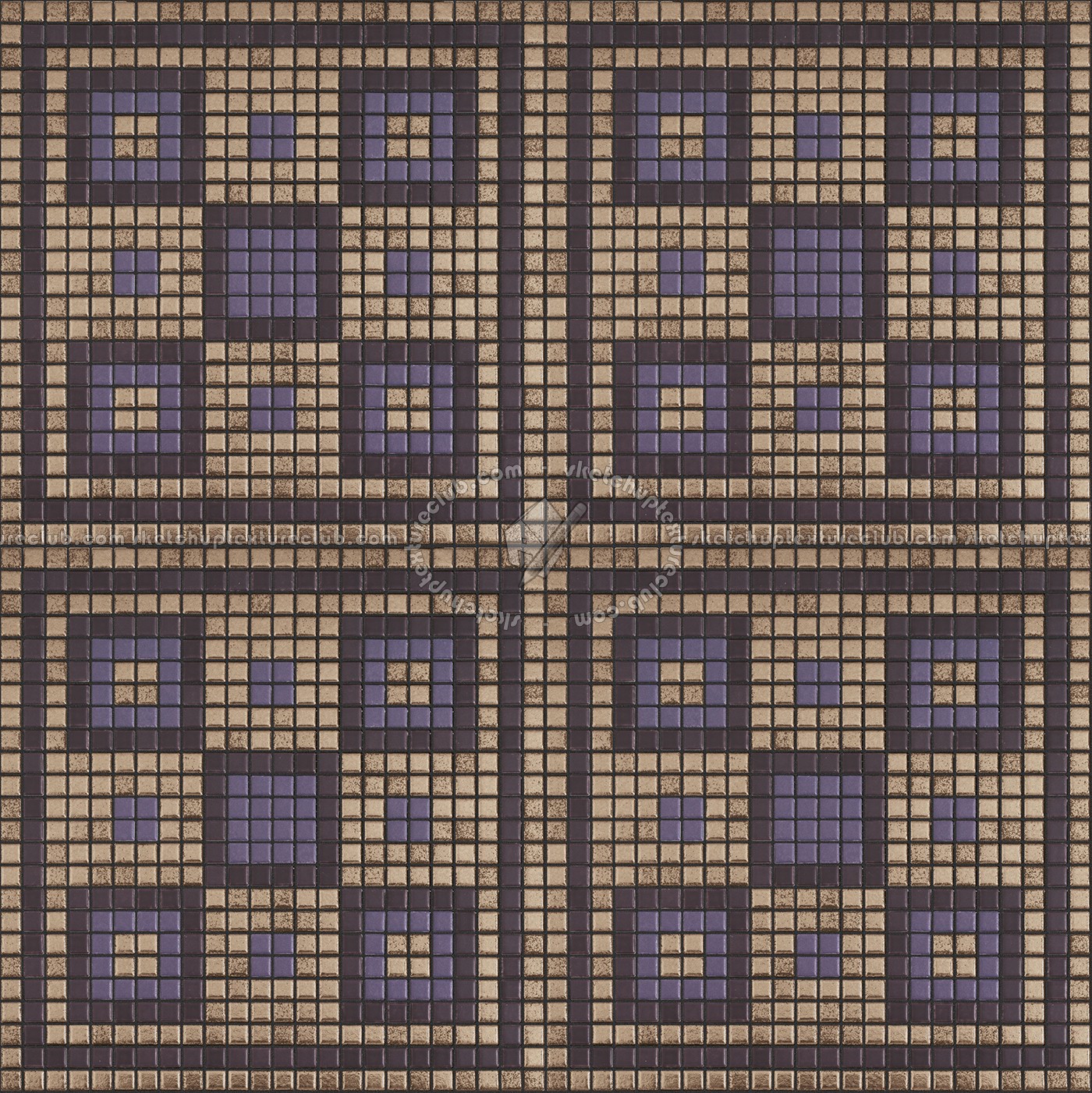 Textures - ARCHITECTURE - TILES INTERIOR - Mosaico - Classic format - Patterned - Mosaico patterned tiles texture seamless 15064 (seamless)