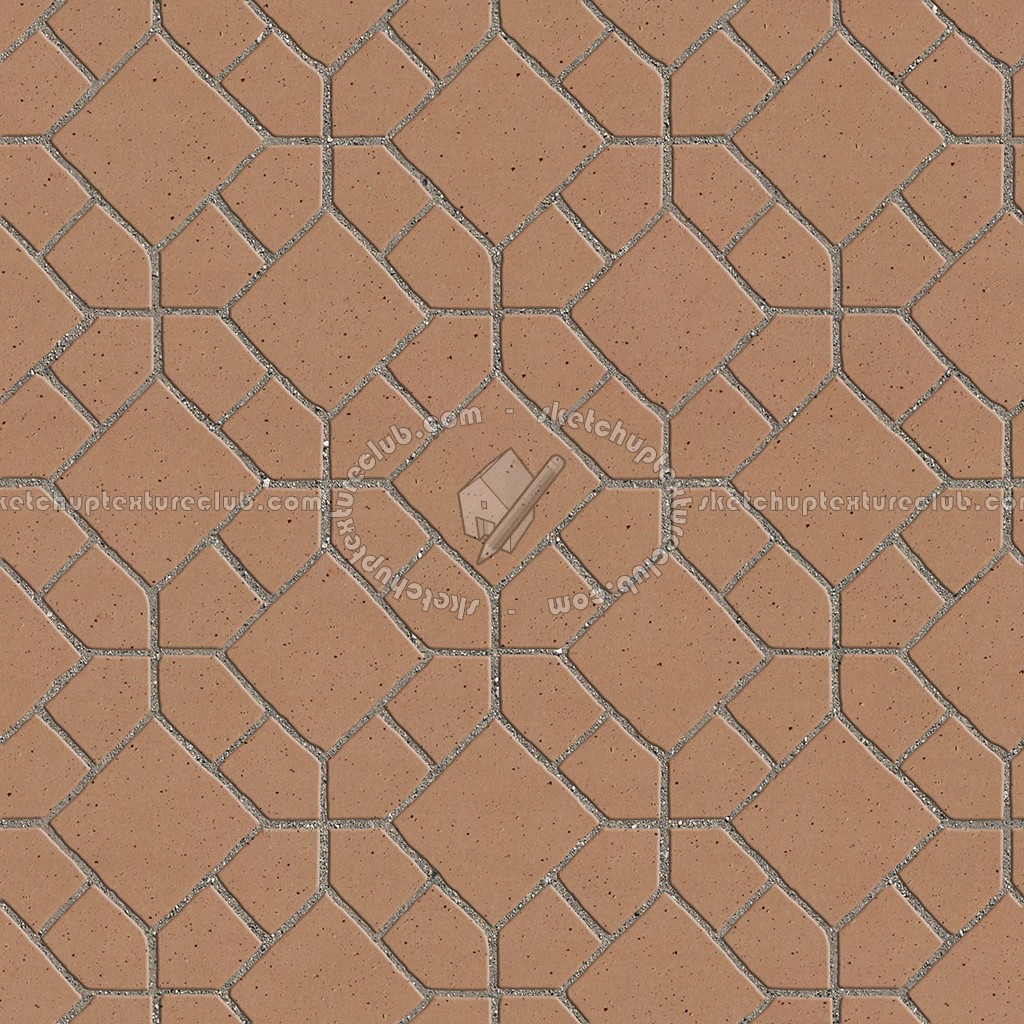 Textures - ARCHITECTURE - PAVING OUTDOOR - Terracotta - Blocks mixed - Paving cotto mixed size texture seamless 06605 (seamless)