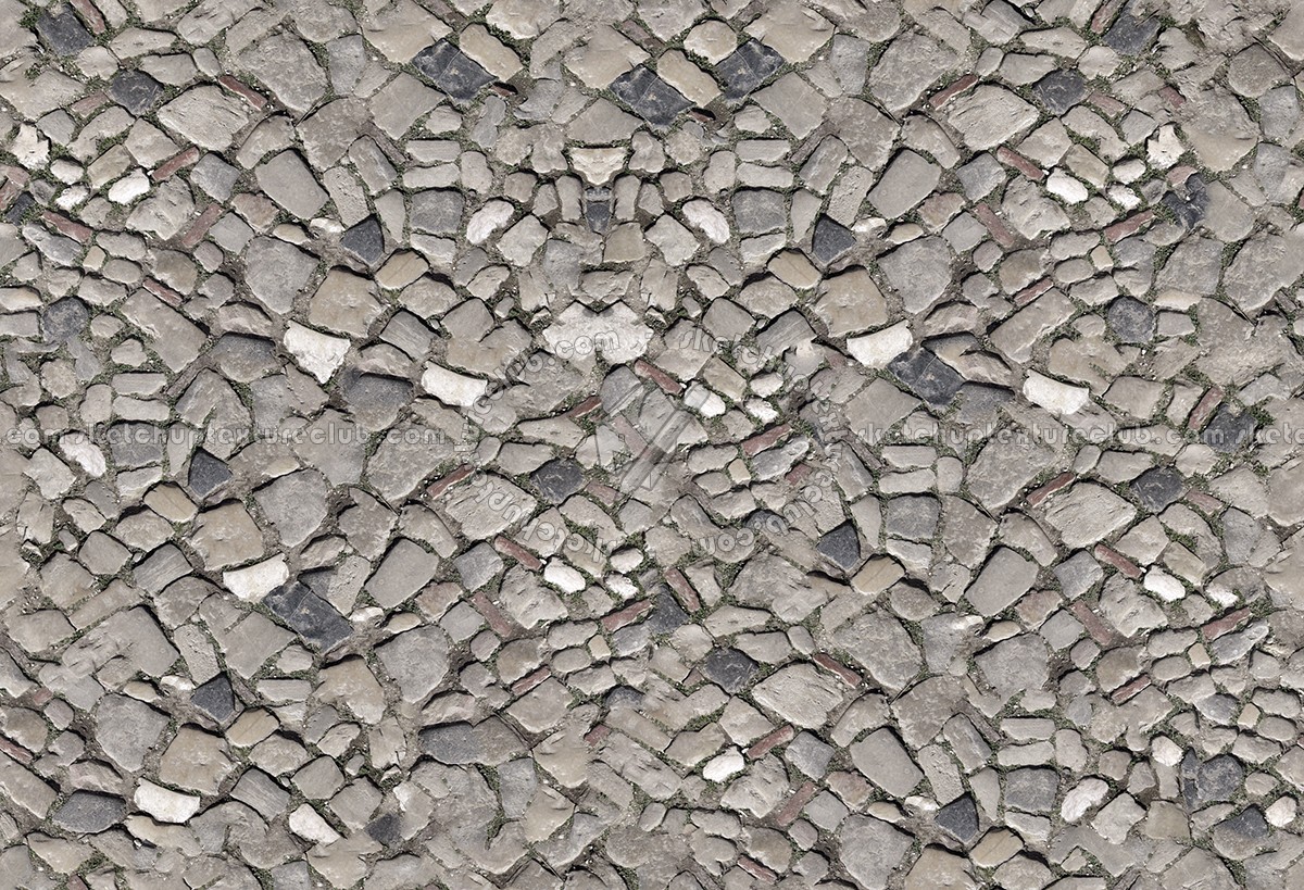 Textures - ARCHITECTURE - ROADS - Paving streets - Rounded cobble - Rounded cobblestone texture seamless 07521 (seamless)