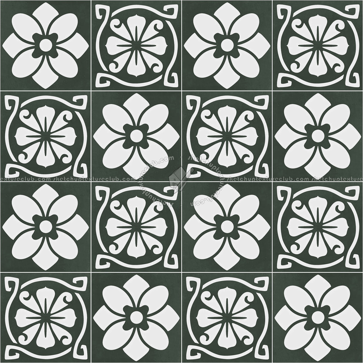 Textures   -   ARCHITECTURE   -   TILES INTERIOR   -   Cement - Encaustic   -   Victorian  - Victorian cement floor tile texture seamless 13693 (seamless)