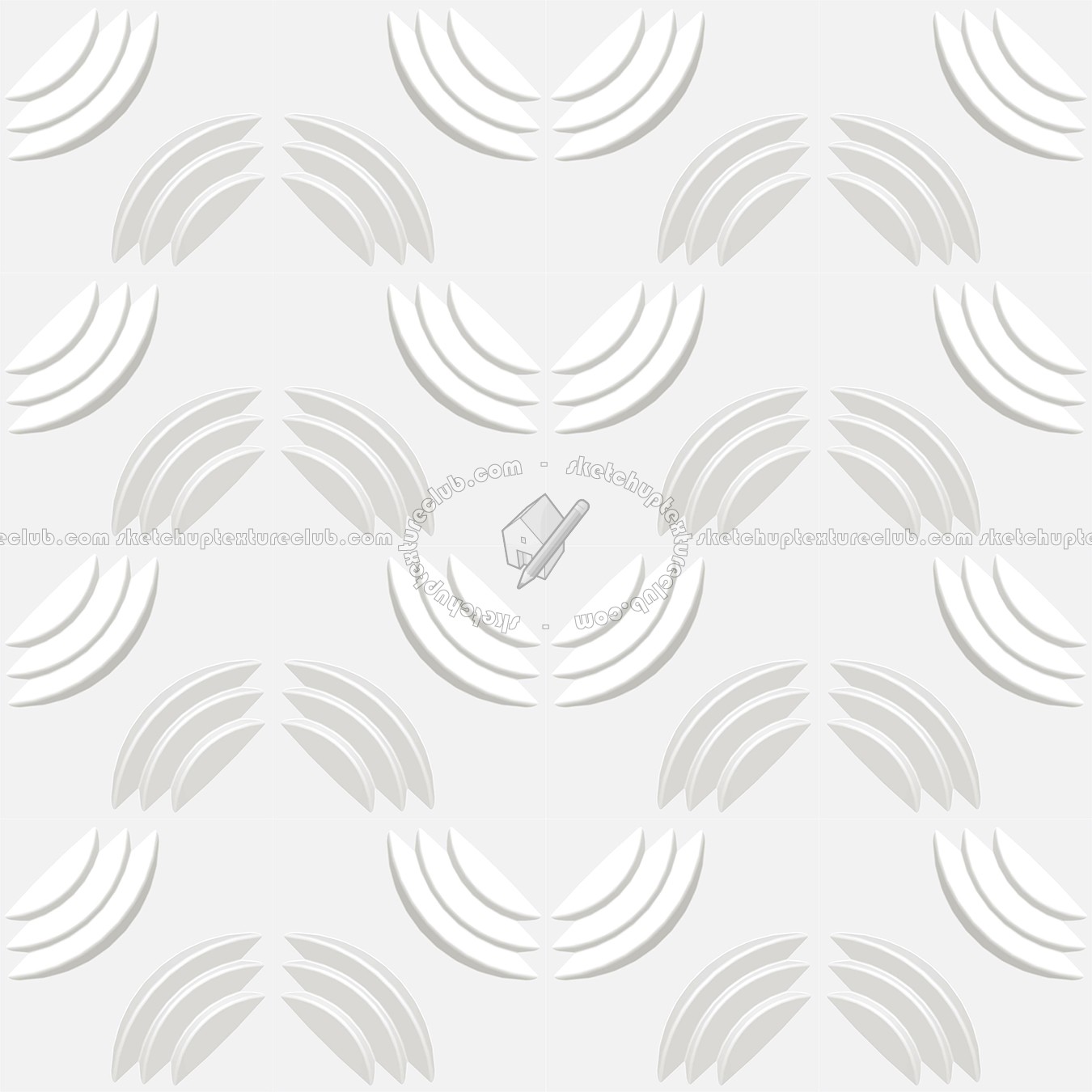 Textures - ARCHITECTURE - DECORATIVE PANELS - 3D Wall panels - White panels - White interior 3D wall panel texture seamless 02966 (seamless)