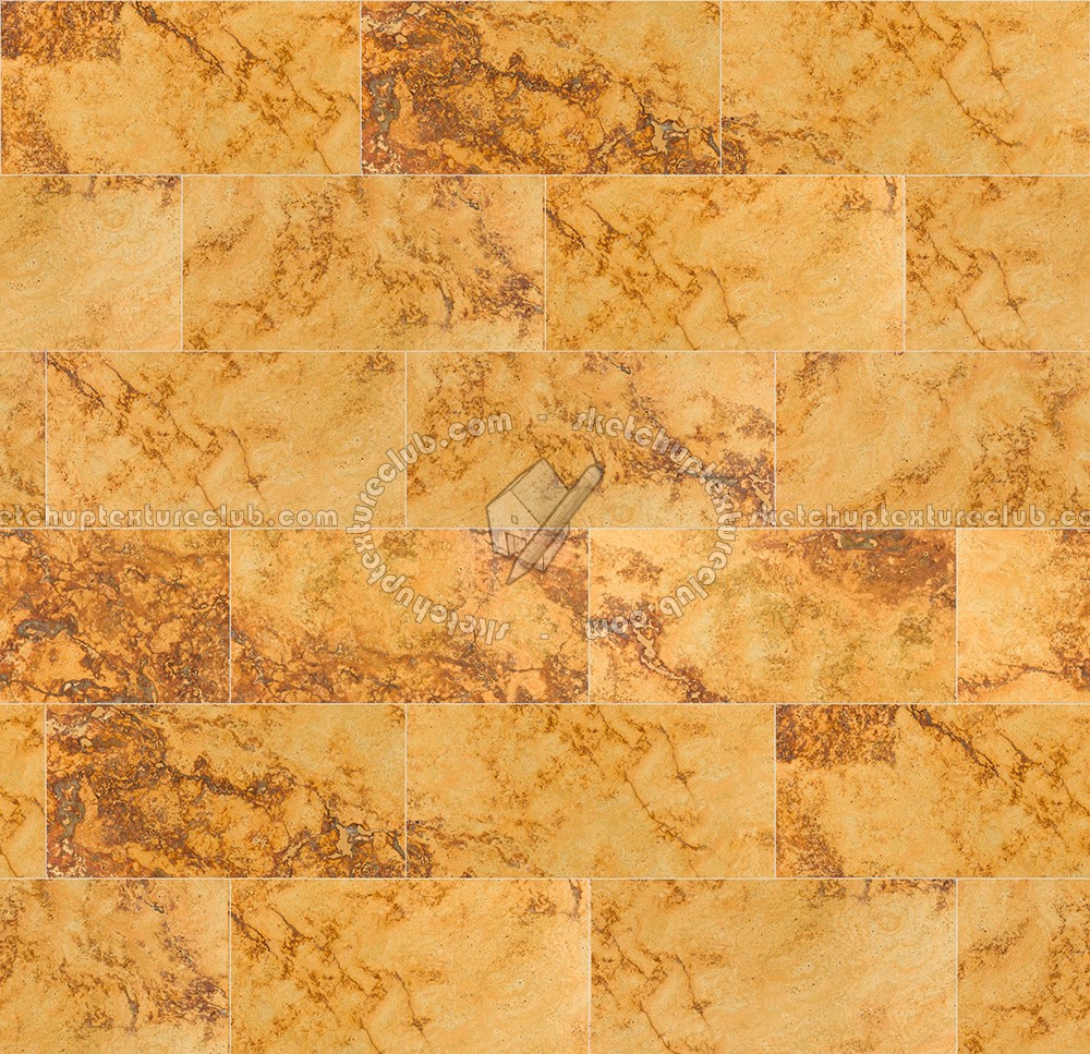 Yellow travertine floor tile texture seamless 14698