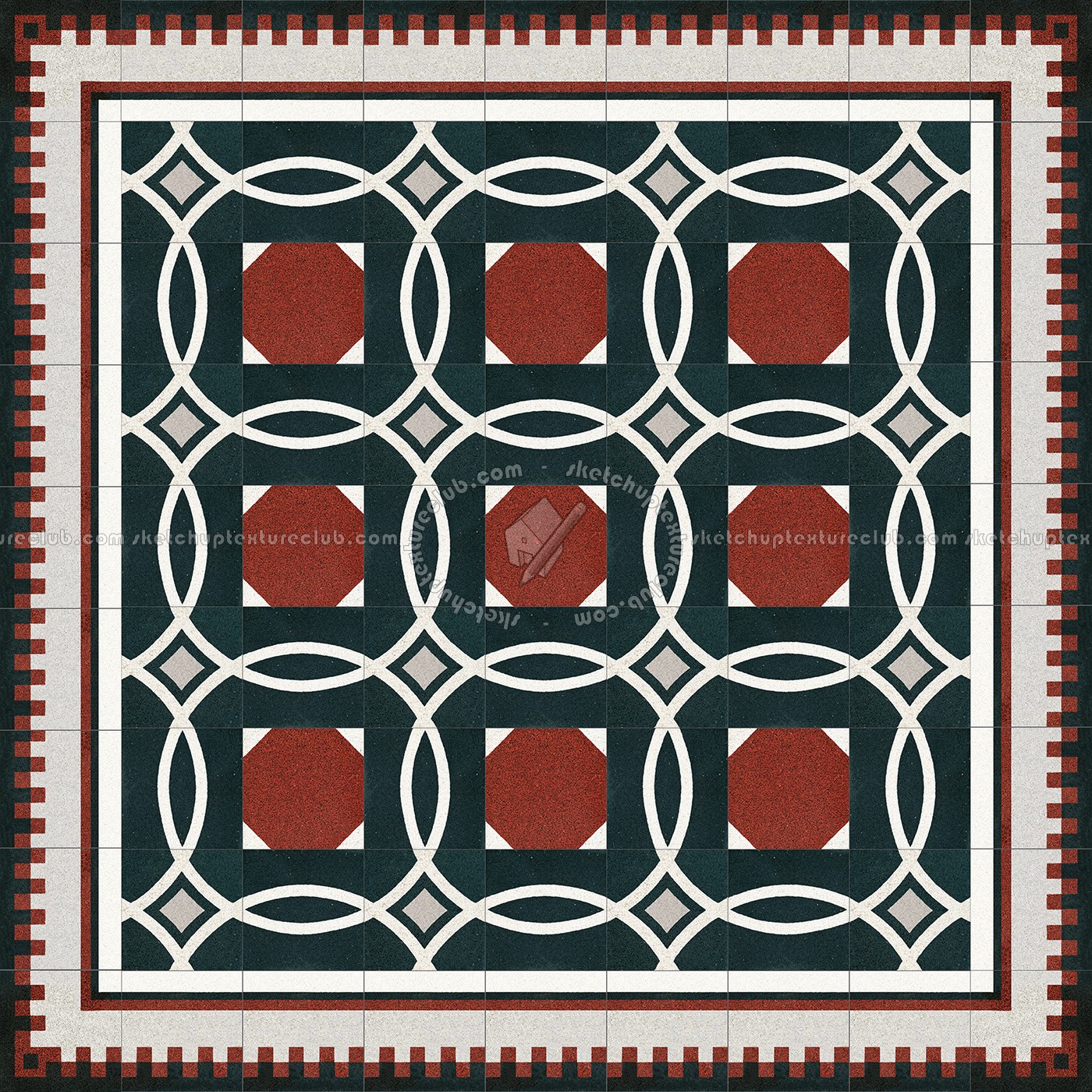 Textures   -   ARCHITECTURE   -   TILES INTERIOR   -   Cement - Encaustic   -   Cement  - Cement concrete tile texture seamless 13354 (seamless)