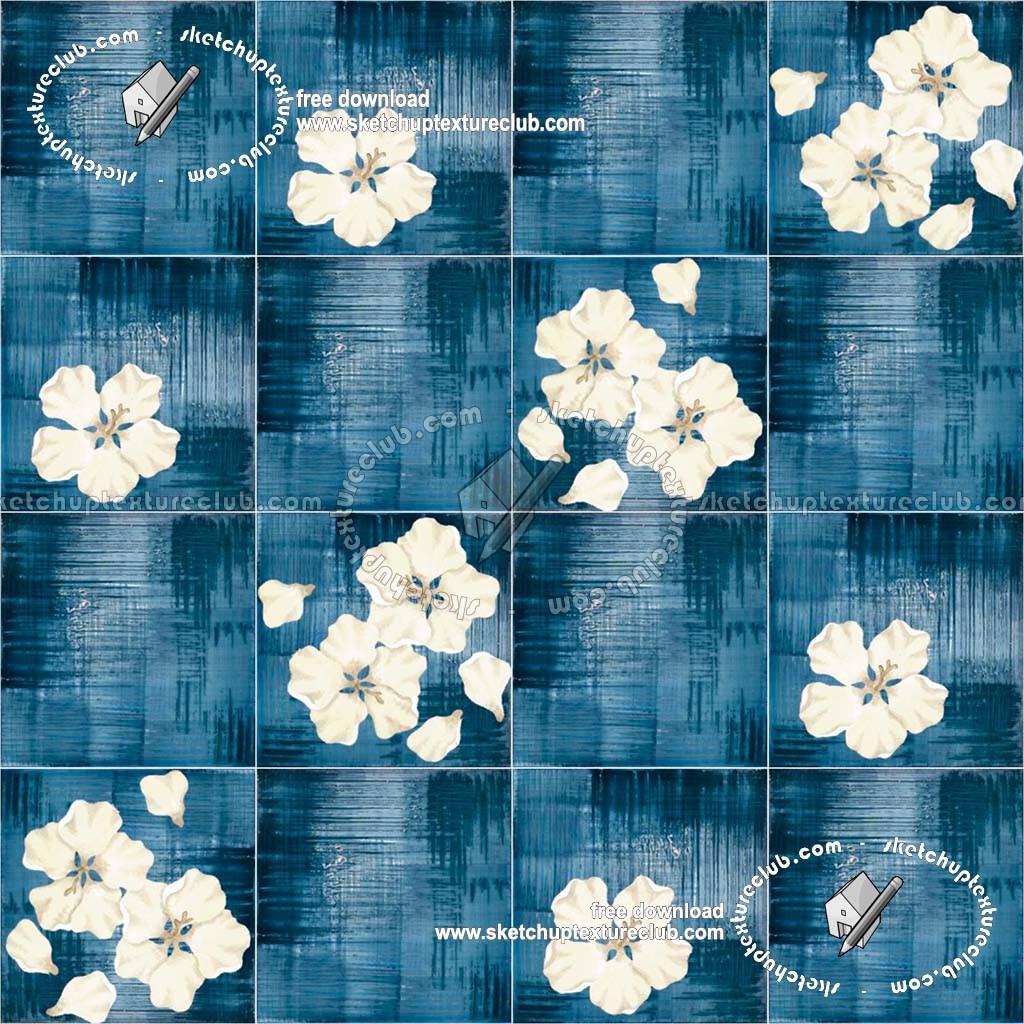 Textures   -   ARCHITECTURE   -   TILES INTERIOR   -   Ornate tiles   -   Floral tiles  - Ceramic floral tiles texture seamless 19201 (seamless)