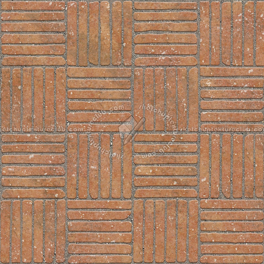 Textures - ARCHITECTURE - PAVING OUTDOOR - Terracotta - Blocks regular - Cotto paving outdoor regular blocks texture seamless 06677 (seamless)