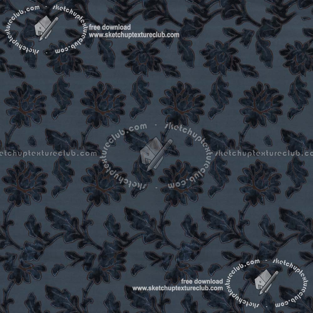 Textures - MATERIALS - FABRICS - Velvet - Floral velvet fabric texture seamless 19421 (seamless)