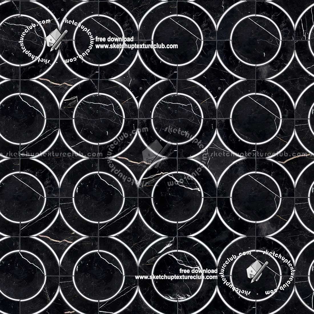 Textures   -   ARCHITECTURE   -   TILES INTERIOR   -   Marble tiles   -   Black  - Black and white marble tile texture seamless 20483 (seamless)