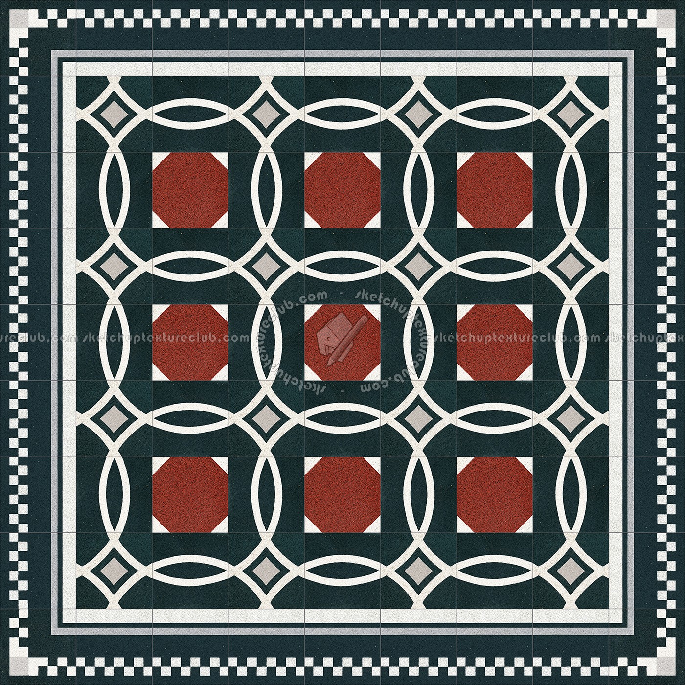 Textures   -   ARCHITECTURE   -   TILES INTERIOR   -   Cement - Encaustic   -   Cement  - Cement concrete tile texture seamless 13355 (seamless)