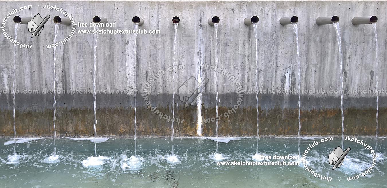 Textures   -   NATURE ELEMENTS   -   WATER   -   Pool Water  - Fountain waterfalls texture horizontal seamless 19022 (seamless)