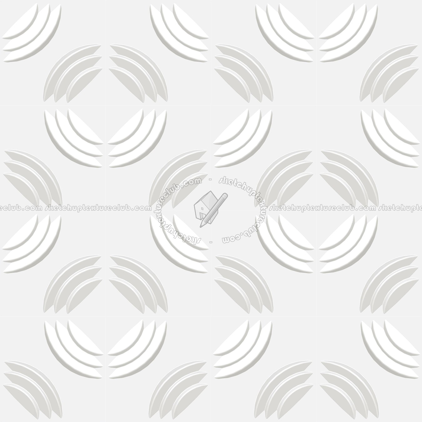 Textures - ARCHITECTURE - DECORATIVE PANELS - 3D Wall panels - White panels - White interior 3D wall panel texture seamless 02968 (seamless)