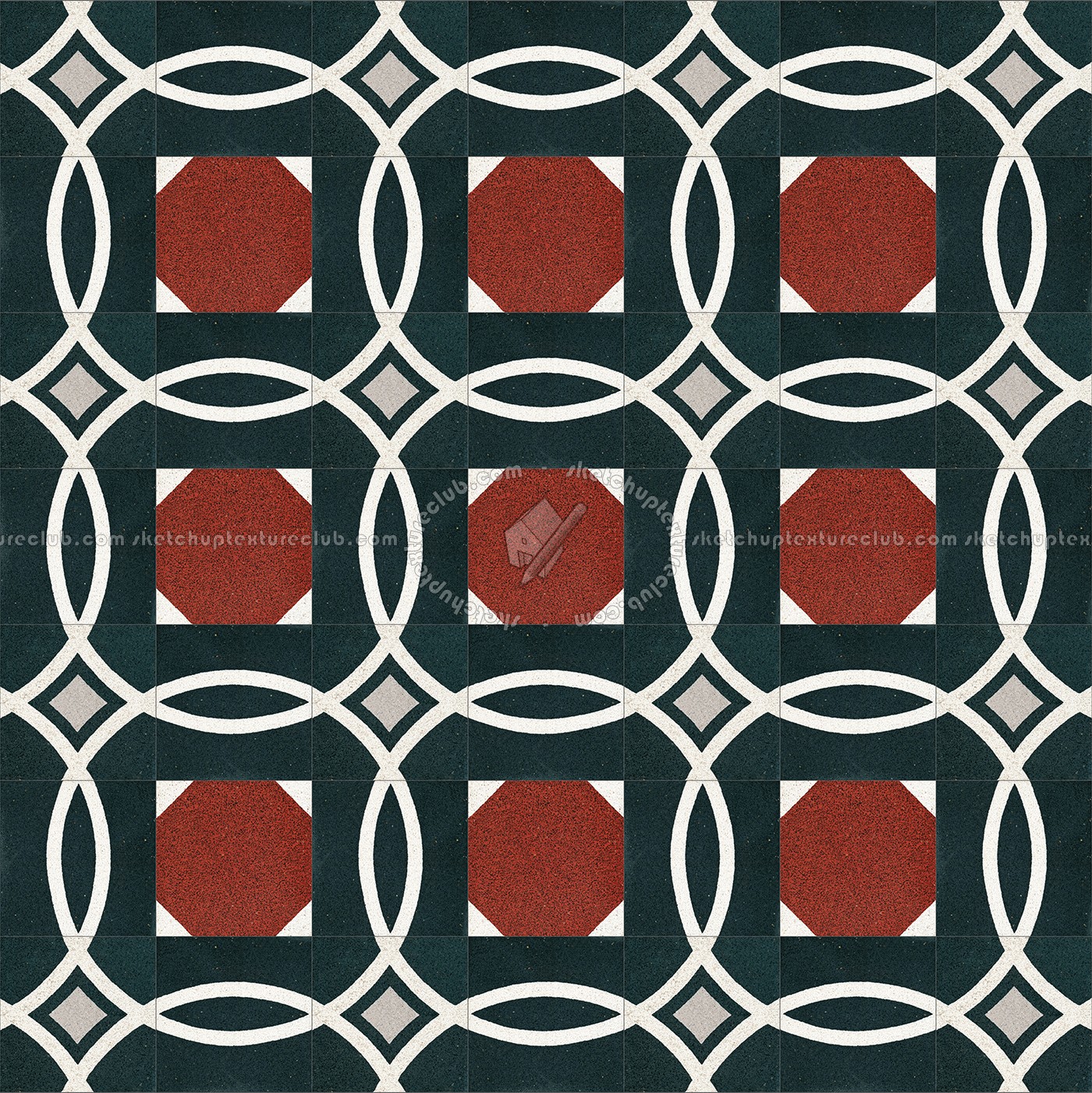 Textures   -   ARCHITECTURE   -   TILES INTERIOR   -   Cement - Encaustic   -   Cement  - Cement concrete tile texture seamless 13356 (seamless)