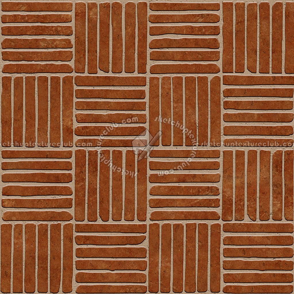 Textures - ARCHITECTURE - PAVING OUTDOOR - Terracotta - Blocks regular - Cotto paving outdoor regular blocks texture seamless 06679 (seamless)