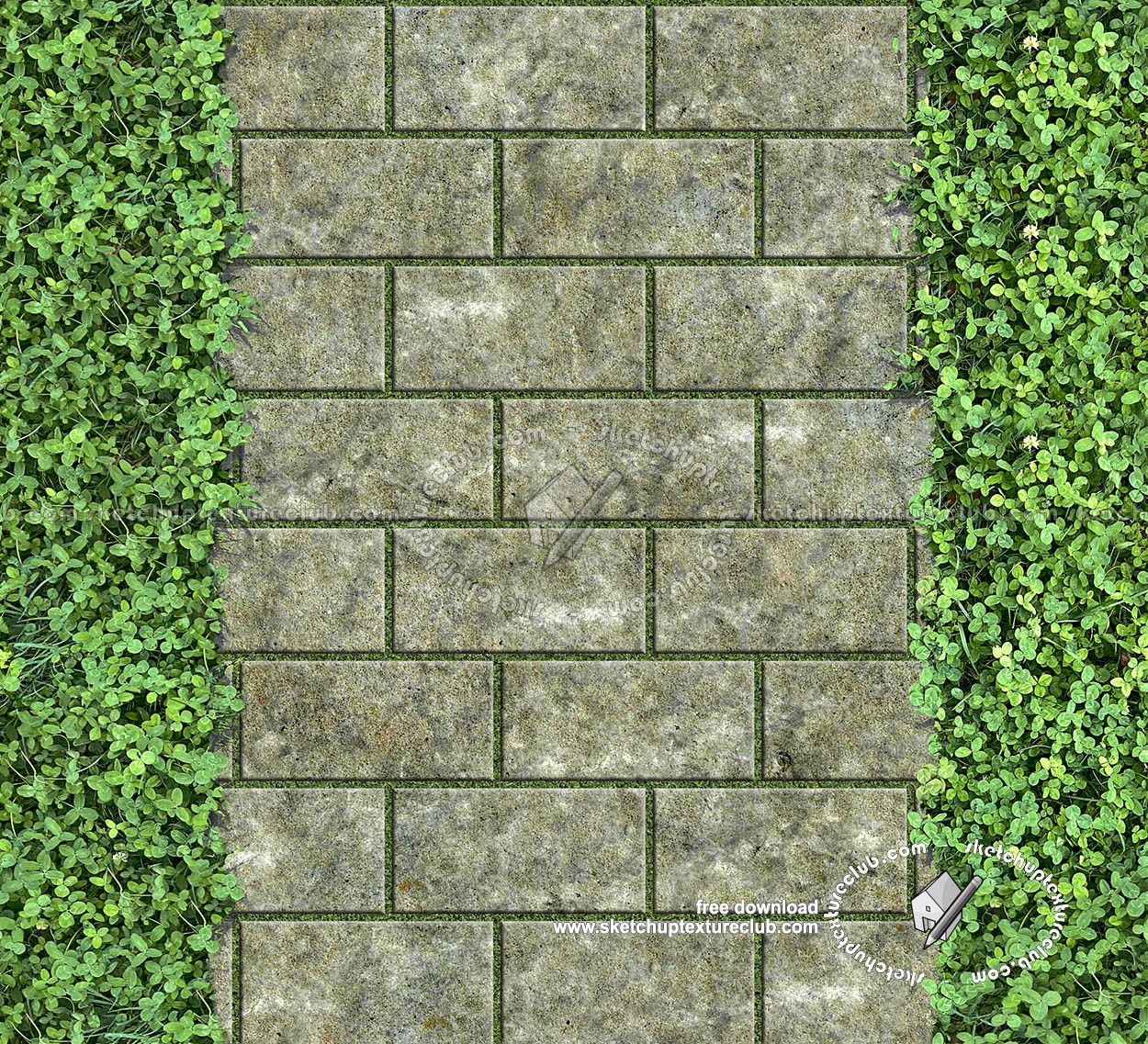 Textures   -   ARCHITECTURE   -   PAVING OUTDOOR   -   Parks Paving  - Dirty concrete park paving texture seamless 18704 (seamless)