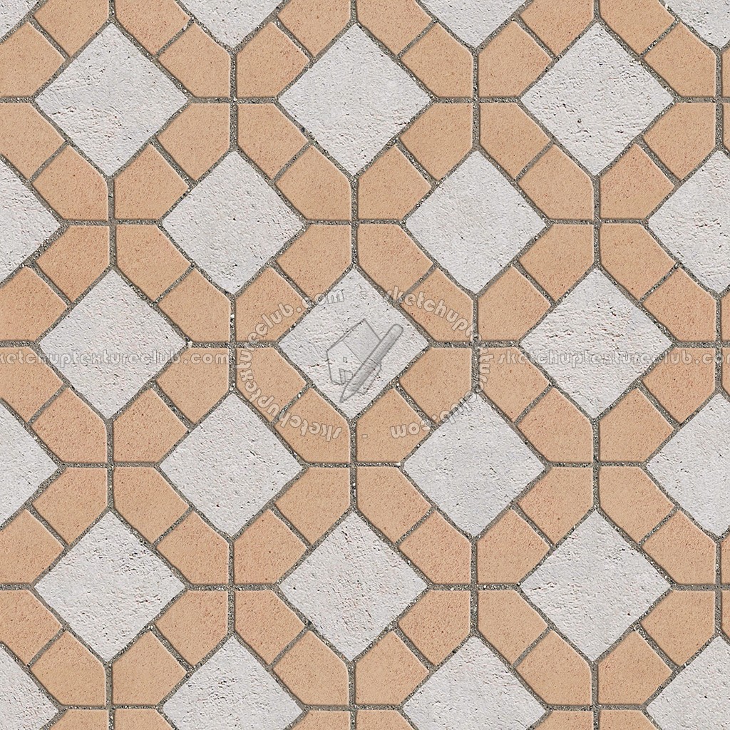 Textures - ARCHITECTURE - PAVING OUTDOOR - Terracotta - Blocks mixed - Paving cotto mixed size texture seamless 06608 (seamless)